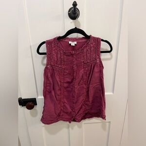 Basic Sundance 100% Cotton Tank Top Purple/Pink XS